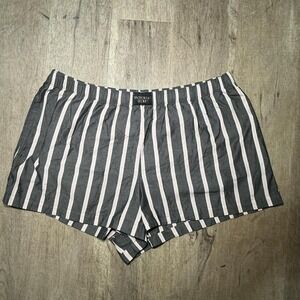 Victoria's Secret grey + white striped shorts Size XL